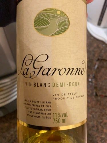 Dulong La Garonne Blanc Demi Doux Vivino US