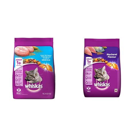 Whiskas Adult 1 Year Dry Cat Food Ocean Fish Flavour 480g Pack