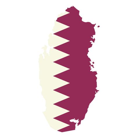 Map Of Qatar With The Flag Of Qatar PNG & SVG Design For T-Shirts