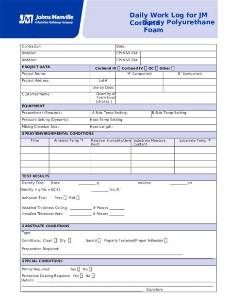 Jm Closed Cell Spray Polyurethane Foam Cc Spf Doc Template Pdffiller