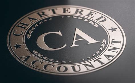 Chartered Accountant Certification Stamp On Black Paper