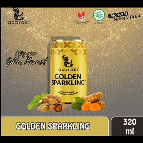 Jual Acaraki Golden Sparkling Kunyit Asam Kaleng 320ml Shopee Indonesia