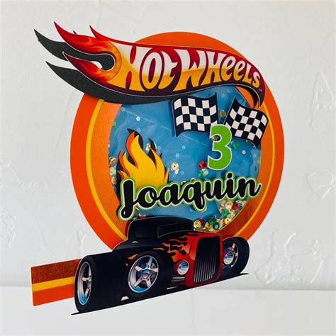 D Shaker Cake Topper Hot Wheels Cake Topper Hot Wheels Etsy