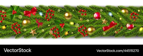 Christmas garland isolated white background Vector Image