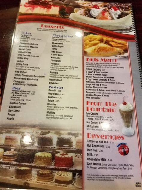 Menu At City Cafe Diner Huntsville Drake Ave Sw