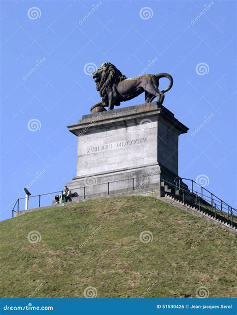 Visitors at Lion S Mound, Waterloo, Belgium. Editorial Photo - Image of ...