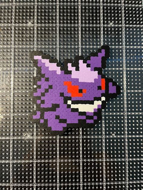 Perler Bead Gengar Pokémon Art Etsy