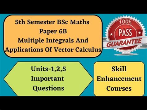 Degree Th Sem Maths Paper B Imp Questions Multiple Integrals