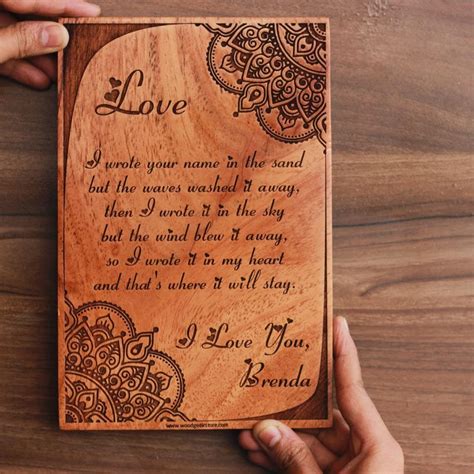 Personalized Carved Wooden Poster Photo On Wood Customized Wood Art