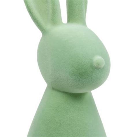 Floristik21 de Osterdeko Hase 47cm Grün beflockt Osterhase Deko Figur