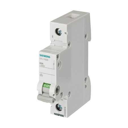 Interruttore Sezionatore 32A 1 Polo 1 Modulo Leva Grigia Siemens 5TL11320