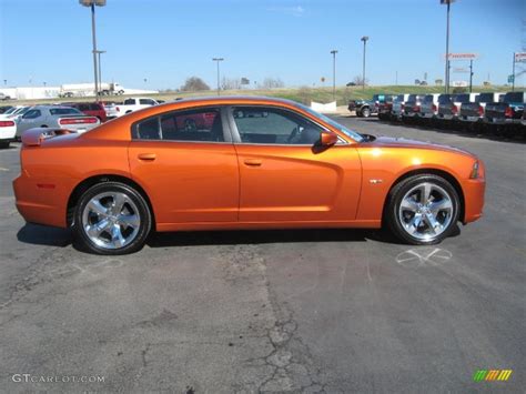 Toxic Orange Pearl 2011 Dodge Charger R T Plus Exterior Photo 46011025