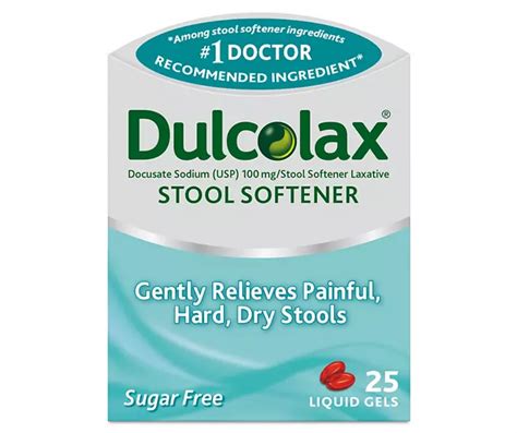 Dulcolax 100 Mg Stool Softener 25 Count Big Lots