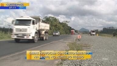 Bom Dia Santa Catarina Obras Provocam Congestionamento Na Br