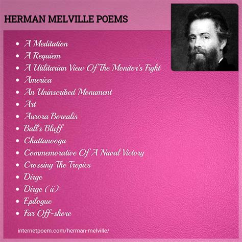 Herman Melville Poems