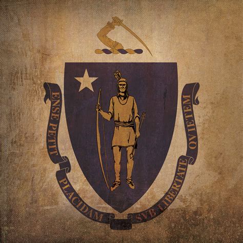 Massachusetts Flag Art - City Prints