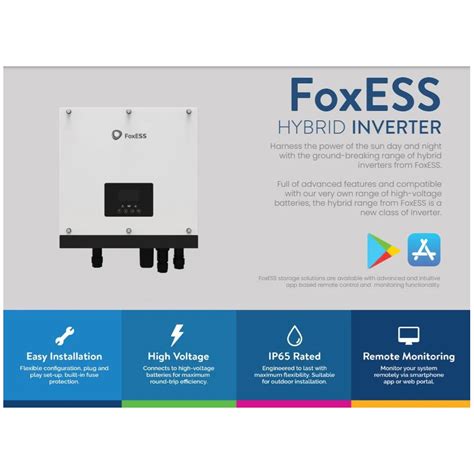 Fox Ess H Kw One Phase Hybrid Inverter For Hybrid Inverters