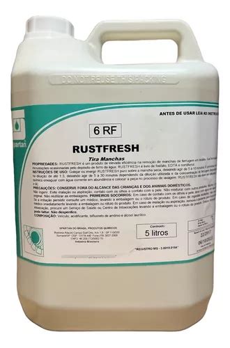 Limpador Removedor De Ferrugem Rustfresh Spartan 5 Litros