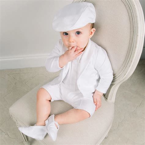 Miles White Terry Piece Short Suit Baby Beau And Belle Ropa Para