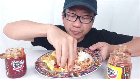 Enak Banget Telor Pakai Macam Sambal Nami Asmr Eating Sound Youtube