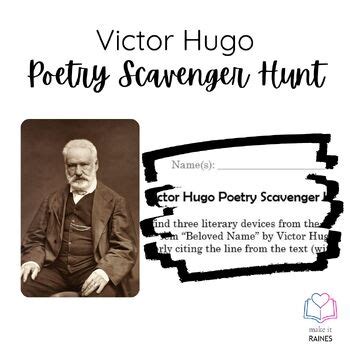 Hugo Poetry Scavenger Hunt By Make It Raines TPT