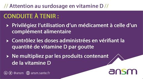 Vitamine D Attention Aux Risques De Surdosage Infos ANSFL