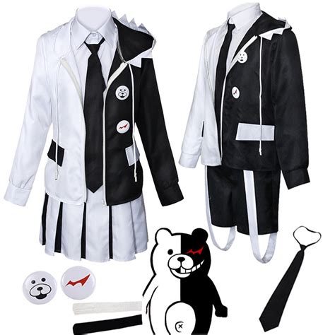 Monokuma Cosplay Costume Anime Super Danganronpa Uniform For Men Women