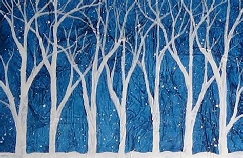 Textured winter forest acrylic painting | Fantasy art landscapes ...