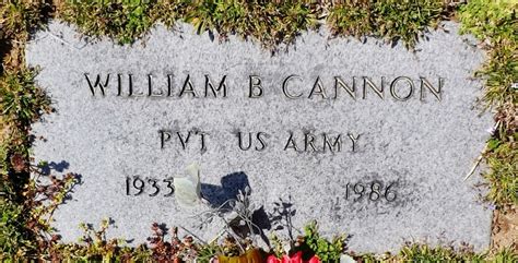 PVT William Boone Cannon 1933 1986 Mémorial Find a Grave