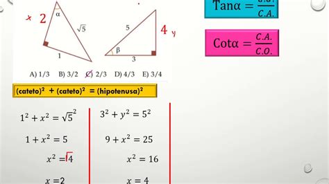 Razones Trigonom Tricas Tangente Y Cotangente Youtube