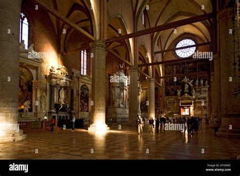 The interior of Santa Maria Gloriosa dei Frari Venice Italy Stock Photo - Alamy