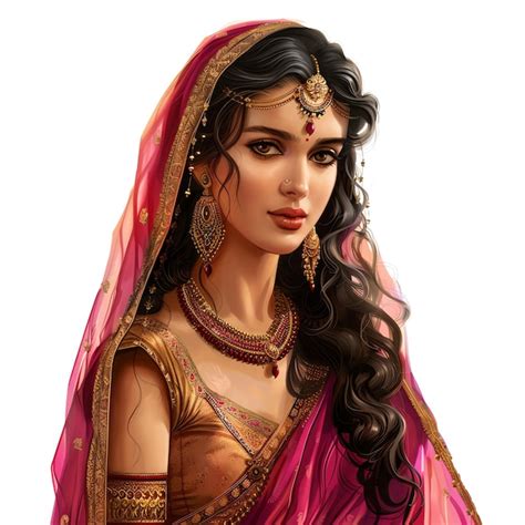 Draupadi Indian Illustration Realistic Premium Ai Generated Psd