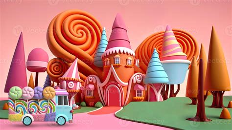 Sugar Rush A Whimsical Candy Kingdom Of Bright Colors And Playful