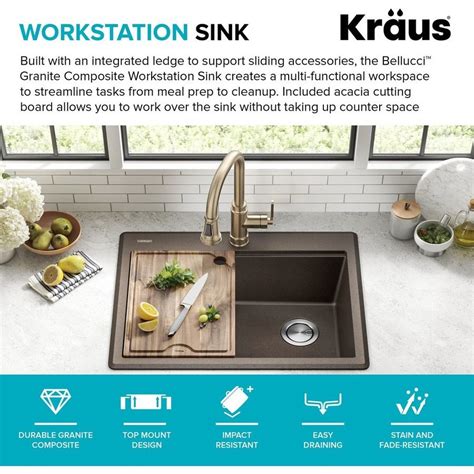 Kraus KGTW12 28MBR Bellucci 28 Inch Length Granite Composite