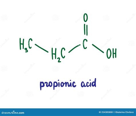Cido Propi Nico F Rmula De Vetor Desenhado M O Estrutura Qu Mica