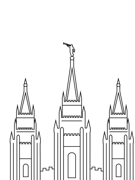 Printable Coloring Page Lds Salt Lake Temple Lds General Conference