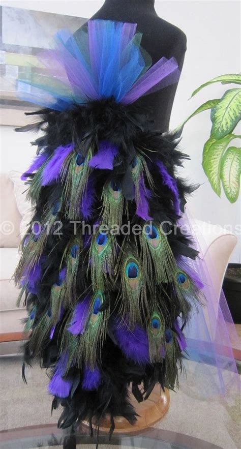 Peacock Feather Bustle Tail For Costume Peacock Halloween Costume