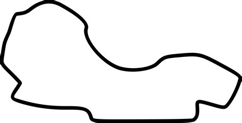 Download Big Image Melbourne F1 Race Track Outline Clipart 363577