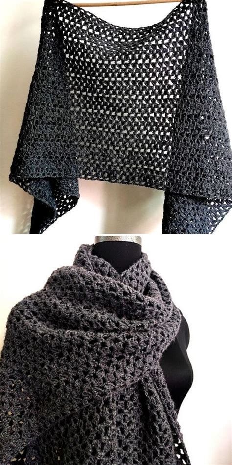 Open Stitch Easy Rectangular Crochet Shawl Pattern Artofit