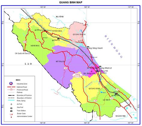 Hướng Dẫn Bản đồ Tỉnh Quảng Bình Việt Nam đầy đủ Nhất