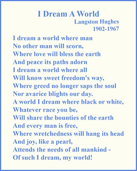 Langston Hughes Poems Dreams