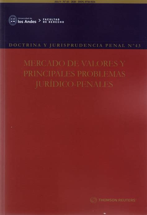 REVISTA DOCTRINA Y JURISPRUDENCIA PENAL N 43 MERCADO DE VALORES Y