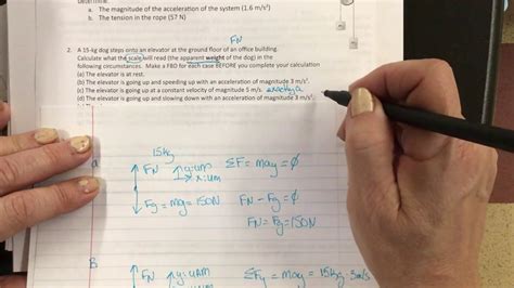 Calculating Apparent Weight In The Elevator Ap Physics Youtube