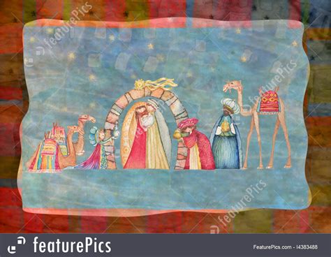 Watercolor Nativity Scene at PaintingValley.com | Explore collection of ...