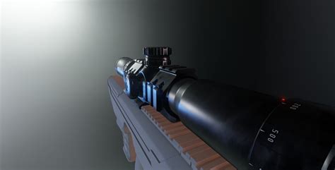 3D Model TACTICAL Sniper Scope Game Ready VR AR Low Poly CGTrader