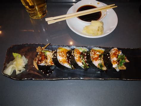 Soft shell crab roll with eel sauce - Dining and Cooking