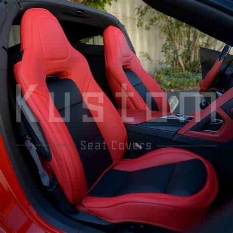 Chevrolet Corvette C7 Custom Leather Seat Covers | Leather seat covers, Chevrolet corvette c7 ...