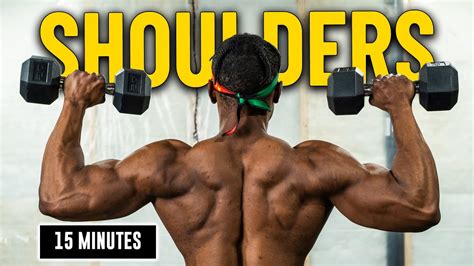 15 Minute Dumbbell Shoulders Workout Burn Build 4 YouTube