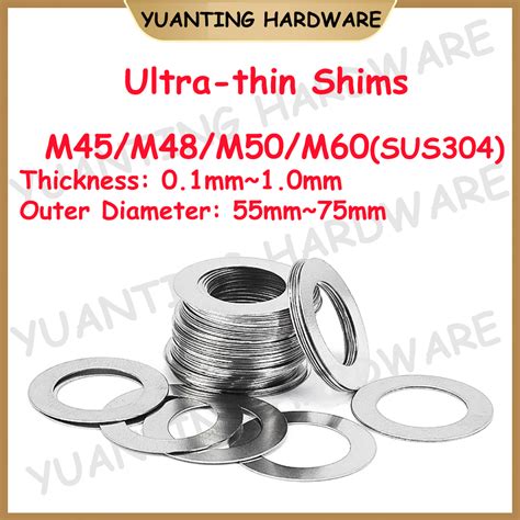 M45 M48 M50 M60 Din988 Sus304 Stainless Steel Shim Plain Washers