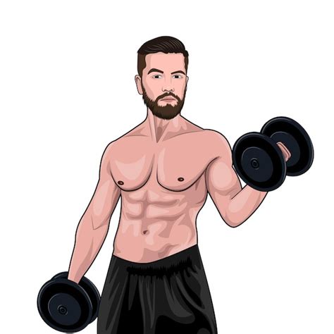 Hombres Musculosos Haciendo Ejercicio Para La Ilustraci N De Vector De